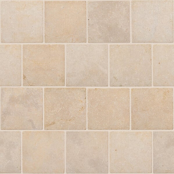 RO'MA NATURE - Pavé Pierre de l'Atlas Beige 15x15x1,5 cm (vendu au m² - 45 pavés/m²) - large