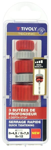 TIVOLY - Tivoly   LOT DE 3 BUTEES DE PROFONDEUR TECH  PR FORET 3-5/5-8/8-12MM - large
