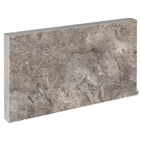 RO'MA NATURE - Bordure de jardin Travertin Gris Silver 61x33x5 cm (à l'unité) - large