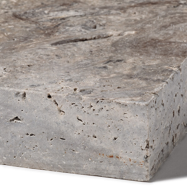 RO'MA NATURE - Bordure de jardin Travertin Gris Silver 61x33x5 cm (à l'unité) - large