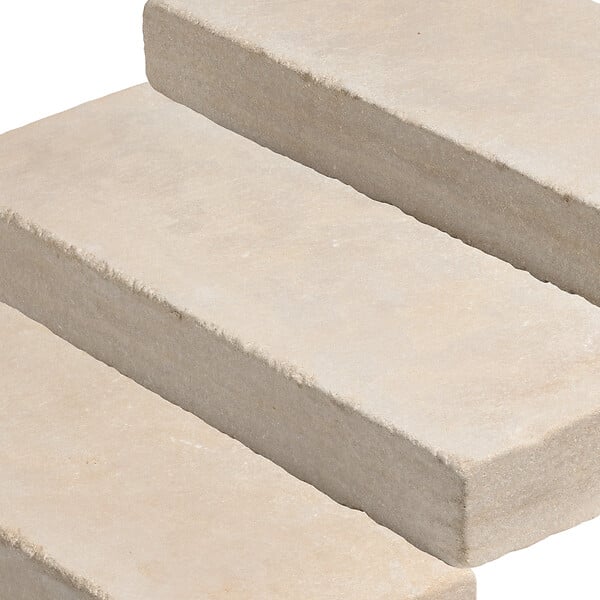 RO'MA NATURE - Marche-bloc Pierre de l'Atlas Beige 100x35x15 cm (à l'unité) - large