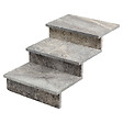 RO'MA NATURE - Dessus de marche Travertin Gris Silver 61x40,6x3 cm Bord Droit (à l'unité) - vignette