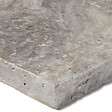 RO'MA NATURE - Dessus de marche Travertin Gris Silver 61x40,6x3 cm Bord Droit (à l'unité) - vignette