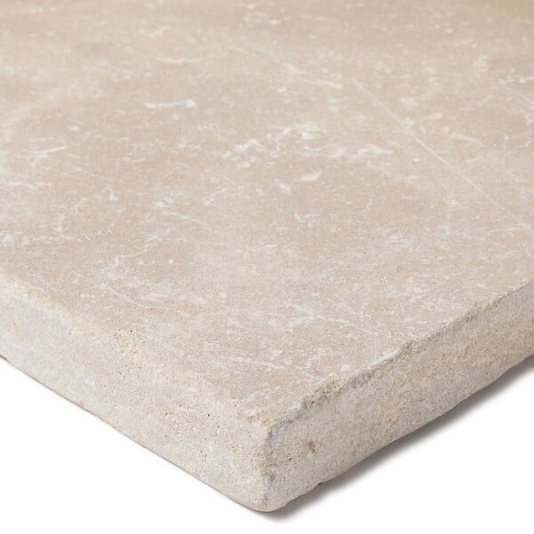 RO'MA NATURE - Dessus de marche Pierre de l'Atlas Beige 75x50x3 cm Bord Droit (à l'unité) - large