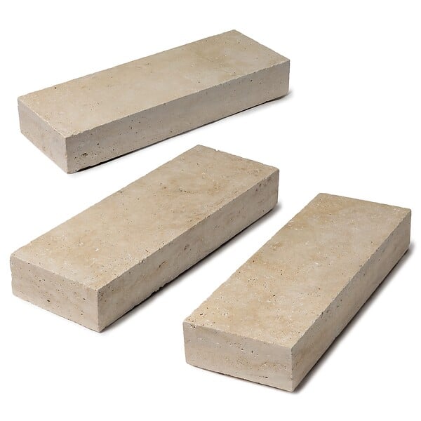 RO'MA NATURE - Marche-bloc Travertin Beige Nuancé 100x35x15 cm (à l'unité) - large