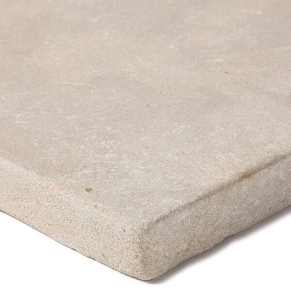 RO'MA NATURE - Dessus de marche Pierre de l'Atlas Beige 60x40x3 cm Bord Droit (à l'unité) - large