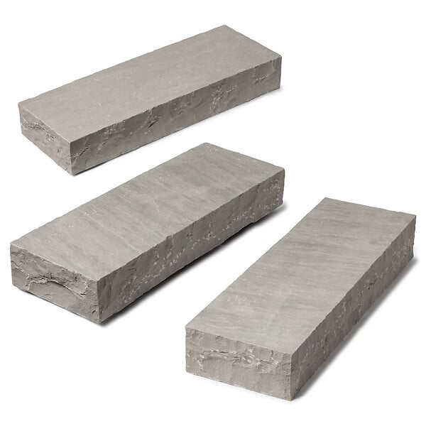 RO'MA NATURE - Margelle de piscine Grès Kandla Gris 100x35x15 cm Bord Droit (à l'unité) - large