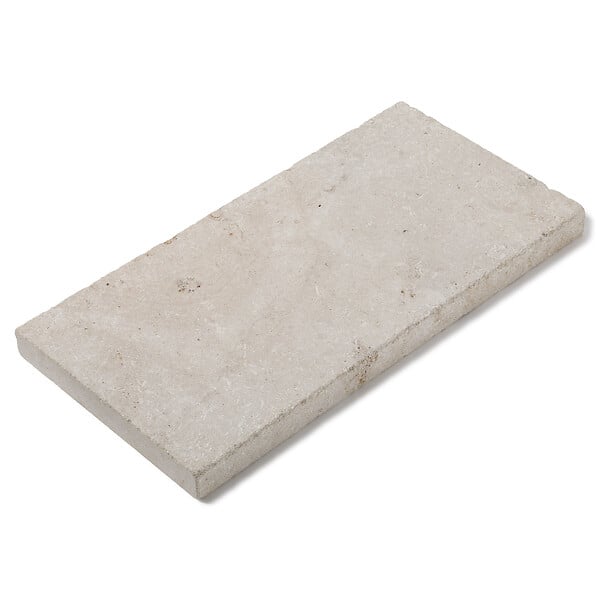 RO'MA NATURE - Margelle de piscine Pierre de Bourgogne Beaunotte Beige 60x30x3,8 cm Bord Droit (à l'unité) - large