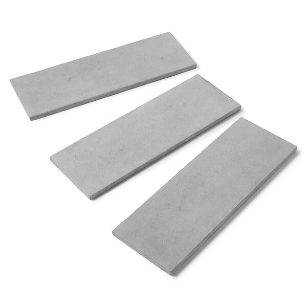 RO'MA NATURE - Margelle de piscine Pierre de l'Atlas Gris 100x35x3 cm Bord Droit (à l'unité) - large