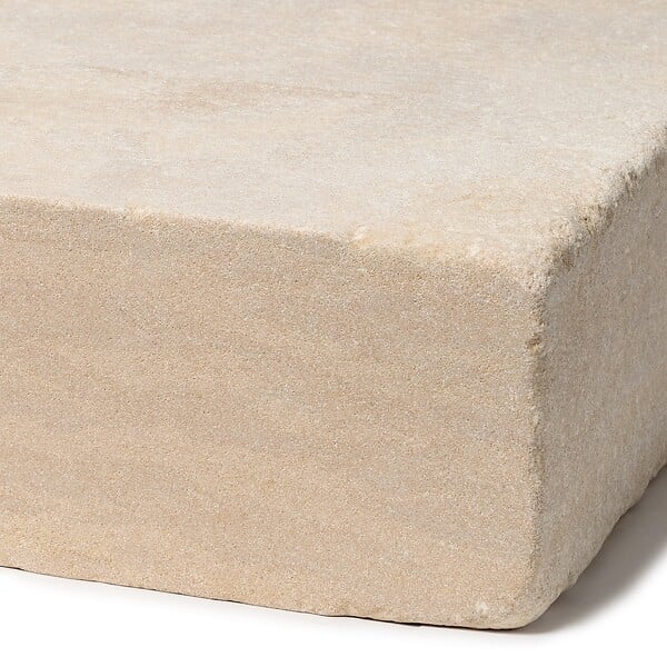 RO'MA NATURE - Margelle de piscine Pierre de l'Atlas Beige 100x35x15 cm Bord Droit (à l'unité) - large