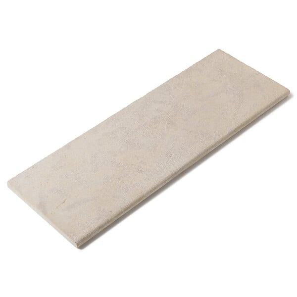 RO'MA NATURE - Margelle de piscine Pierre de l'Atlas Beige 100x35x3 cm Bord 1/2 Rond (à l'unité) - large