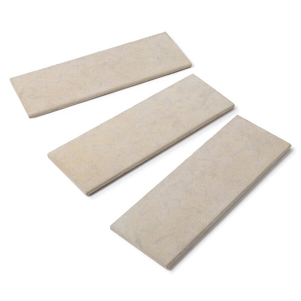 RO'MA NATURE - Margelle de piscine Pierre de l'Atlas Beige 100x35x3 cm Bord 1/2 Rond (à l'unité) - large