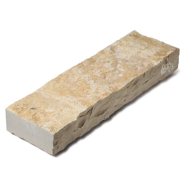RO'MA NATURE - Margelle de piscine Pierre de Bourgogne Pierre de Molay Beige 100x30x13 cm Bord Droit (à l'unité) - large