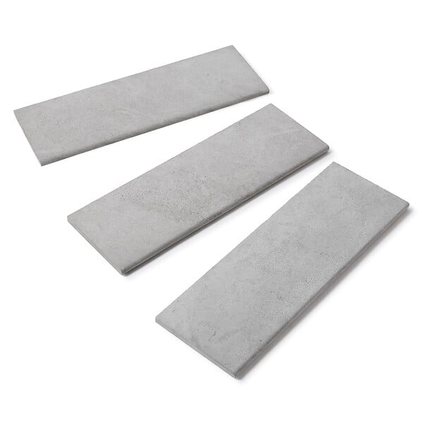 RO'MA NATURE - Margelle de piscine Pierre de l'Atlas Gris 100x35x3 cm Bord 1/2 Rond (à l'unité) - large