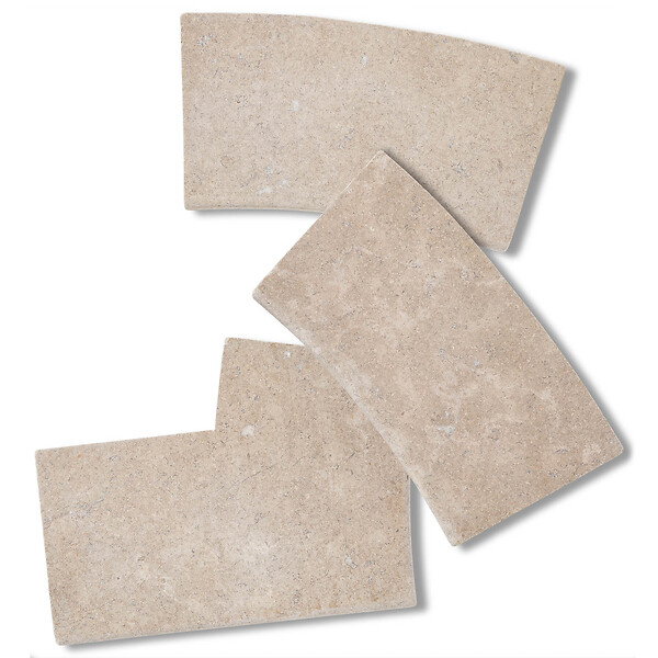 RO'MA NATURE - Margelles pour escalier roman Pierre d'Egypte Beige 150x30x3 cm Bord 1/2 Rond (à l'unité) - large