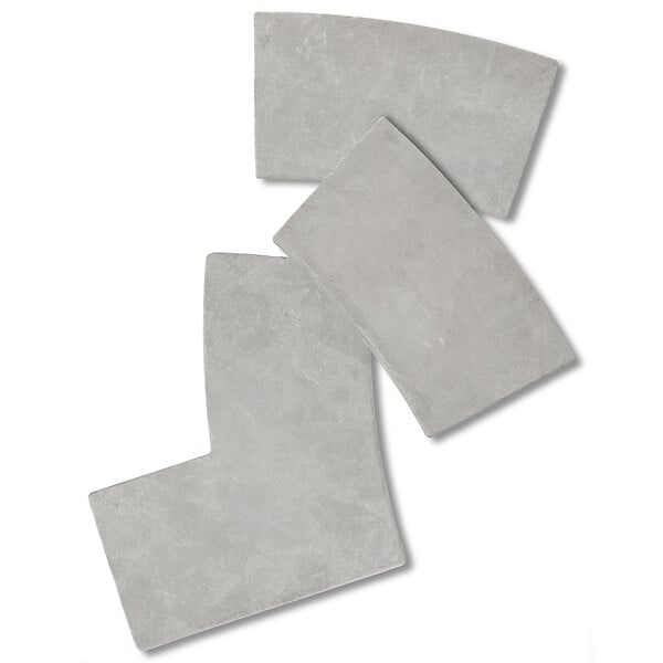 RO'MA NATURE - Margelles pour escalier roman Pierre de l'Atlas Gris 150x33x3 cm Bord 1/2 Rond (à l'unité) - large