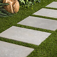 RO'MA NATURE - Pas japonais Rectangle Grès cérame effet Pierre Grise 60x40x2 cm (à l'unité) - vignette
