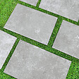 RO'MA NATURE - Pas japonais Rectangle Grès cérame effet Pierre Grise 60x40x2 cm (à l'unité) - vignette