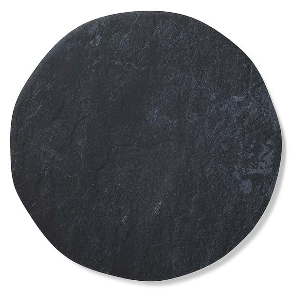 RO'MA NATURE - Pas japonais Rond Grès cérame effet Pierre Noire D.37.5x2 cm (à l'unité) - large