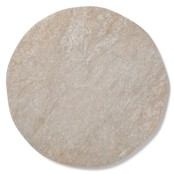 RO'MA NATURE - Pas japonais Rond Grès cérame effet Pierre Beige D.37.5x2 cm (à l'unité) - large