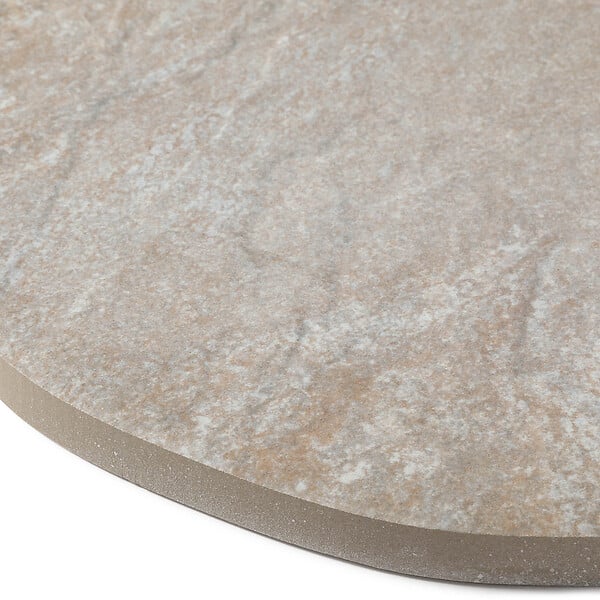RO'MA NATURE - Pas japonais Rond Grès cérame effet Pierre Beige D.37.5x2 cm (à l'unité) - large