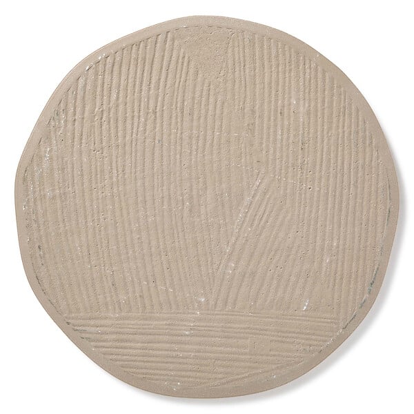 RO'MA NATURE - Pas japonais Rond Grès cérame effet Pierre Beige D.37.5x2 cm (à l'unité) - large