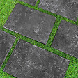 RO'MA NATURE - Pas japonais Rectangle Grès cérame effet Pierre Noire 60x40x2 cm (à l'unité) - vignette