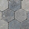 RO'MA NATURE - Tomette hexagonale Pierre d'Egypte Grise 14x14x2 cm - Intérieur et Extérieur (lot de 1 m²) - vignette
