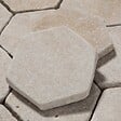 RO'MA NATURE - Tomette hexagonale Pierre d'Egypte Beige 14x14x2 cm - Intérieur et Extérieur (lot de 1 m²) - vignette