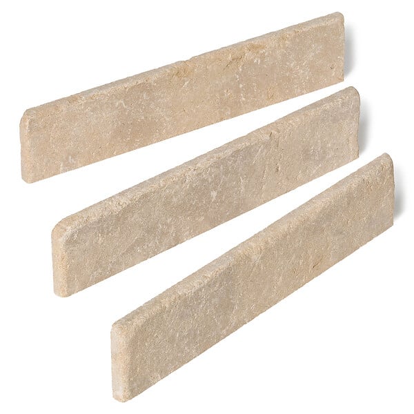 RO'MA NATURE - Plinthe Pierre de l'Atlas Beige 40x8x1,5 cm Vieillie (lot de 10 soit 4 mètres) - large