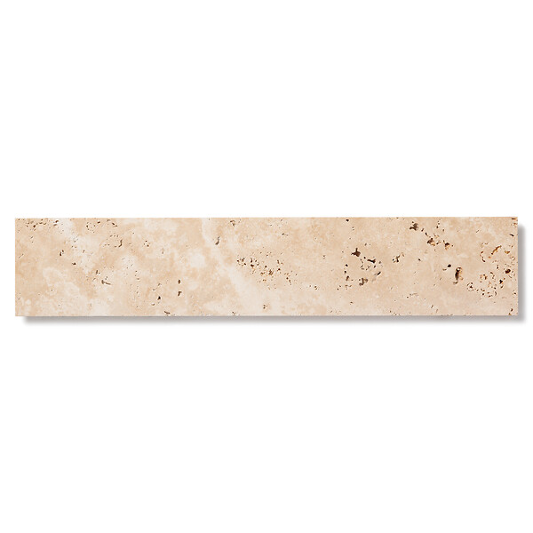 RO'MA NATURE - Plinthe Travertin Beige Clair 40,6x8x1,2 cm Vieillie (lot de 10 soit 4 mètres) - large