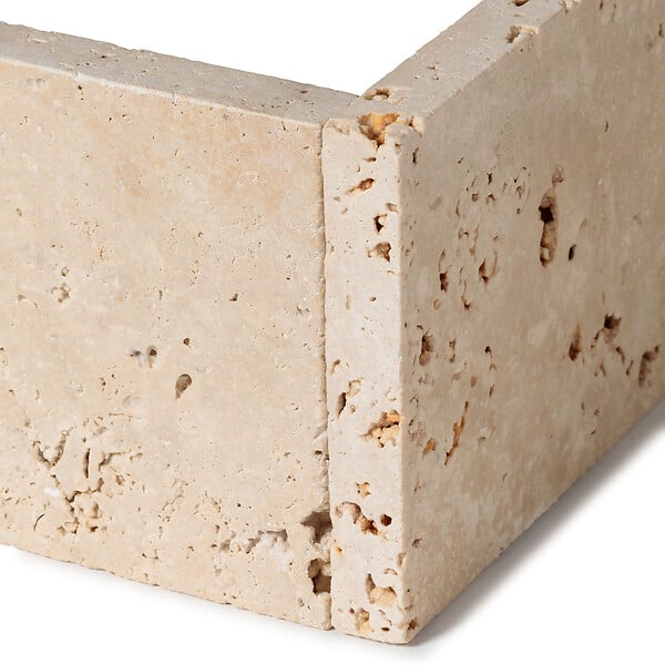 RO'MA NATURE - Plinthe Travertin Beige Clair 40,6x8x1,2 cm Vieillie (lot de 10 soit 4 mètres) - large