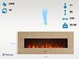 PURLINE - Cheminée électrique panoramique avec éclairage LED d'ambiance et panneau frontal en MDF - vignette