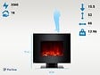 PURLINE - Cheminée électrique 2kW verre trempé noir avec télécommande - vignette
