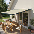 INTERSUN - Store banne coffre intégral CINABRE 2.5 x 1.5 m - Motorisé à interrupteur - Gris anthracite - Toile acrylique beige clair - vignette