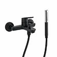 JACOB DELAFON - Douchette stick Shift Ellipse noir et chrome avec mitigeur bain douche et flexible lisse anti-torsion Noir - vignette