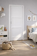 GD MENUISERIES - Bloc Porte Korya Blanc 3 panneaux H204 x L73 cm Côte Tableau P.Droit - vignette