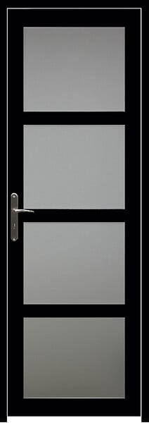 GD MENUISERIES - Bloc Porte Telia Noir Vitrée H204 x L83 cm Côte Tableau P.Droit - large