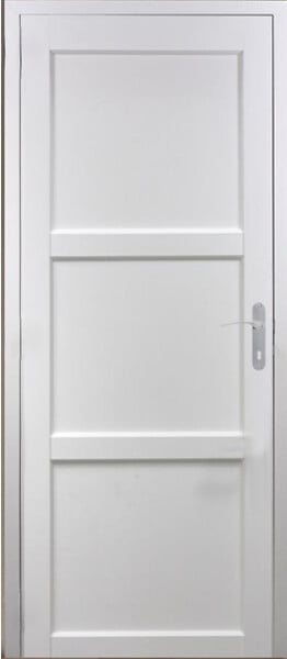 GD MENUISERIES - Bloc Porte Korya Blanc 3 panneaux H204 x L73 cm Côte Tableau P.Gauche - large