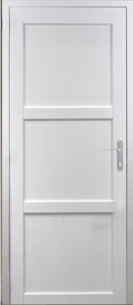 GD MENUISERIES - Bloc Porte Korya Blanc 3 panneaux H204 x L83 cm Côte Tableau P.Gauche - large
