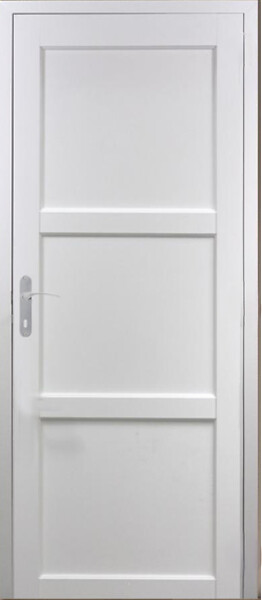GD MENUISERIES - Bloc Porte Korya Blanc 3 panneaux H204 x L83 cm Côte Tableau P.Droit - large