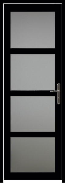 GD MENUISERIES - Bloc Porte Telia Noir Vitrée H204 x L83 cm Côte Tableau P.Gauche - large