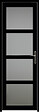GD MENUISERIES - Bloc Porte Telia Noir Vitrée H204 x L83 cm Côte Tableau P.Gauche - vignette