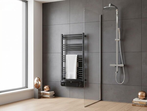 PURLINE - Radiateur sèche-serviettes avec chauffage intégré et contrôle WiFi - large