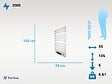 PURLINE - Sèche-serviettes électrique aluminium blanc display LED 1500W - vignette