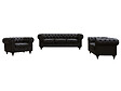 HABITAT ET JARDIN - Canapé fixe Chesterfield "Aliza" - 157 x 82 x 70 cm - 2 places - Marron - vignette