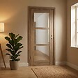 GD MENUISERIES - Bloc Porte bois Frake Vitrage transparent H204 x L73 cm Côte Tableau P.Droit - vignette