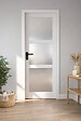 GD MENUISERIES - Bloc Porte Kenya Blanc Vitre H204 x L73 cm Côte Tableau P.Droit,Poignee - vignette
