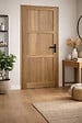 GD MENUISERIES - Bloc Porte bois Frake 3 Panneaux H204 x L83 cm Côte Tableau P.Gauche, Poignee - vignette