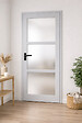 GD MENUISERIES - Bloc Porte Greyria Gris Clair Vitrée H204 x L83 cm Côte Tableau P.Droit,Poignee - vignette
